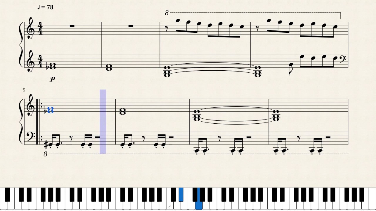 12AM - Animal Crossing : Wild World - Piano sheet music - YouTube