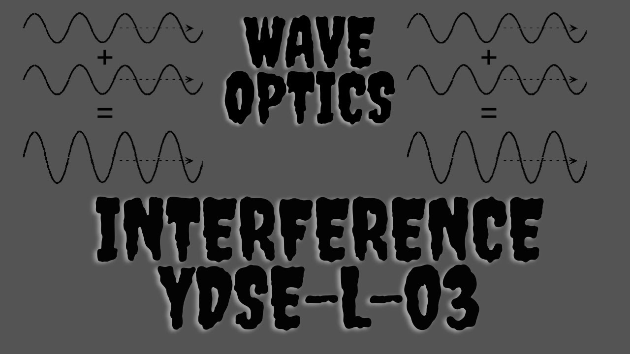 YOUNGS DOUBLE SLIT EXPERIMENT 03 I WAVE OPTICS - YouTube