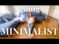 LIVING ROOM CLEAN OUT PT1: Deep cleaning, decluttering, and trying out a minimalist living room