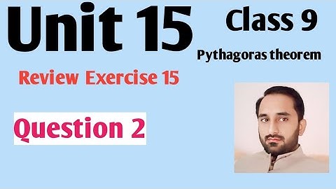 Pythagoras theorem|Review Exercise 15|Question 2|#youtubevideos #education