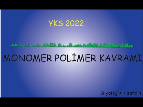 Video: Polimer oluşturan monomerler denir mi?