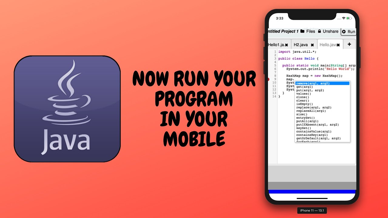 How to write java program in mobile | Java programming tutorials for ...