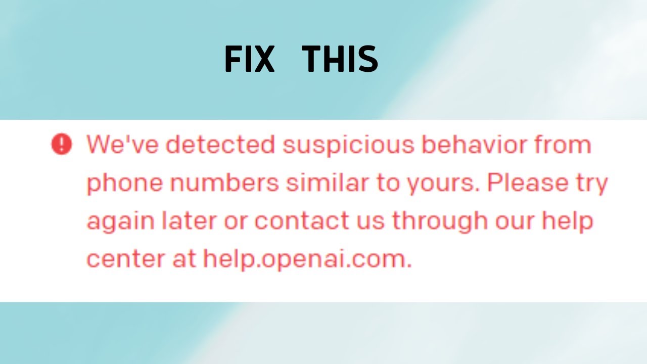 How to Fix "We've detected suspicious behavior from a phone number