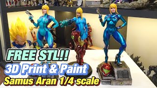 Free STL Metroid Samus Aran 1/4 scale 3D Print & Paint process