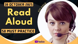 PTE Read Aloud - OCTOBER 2025 - MUST PRACTICE