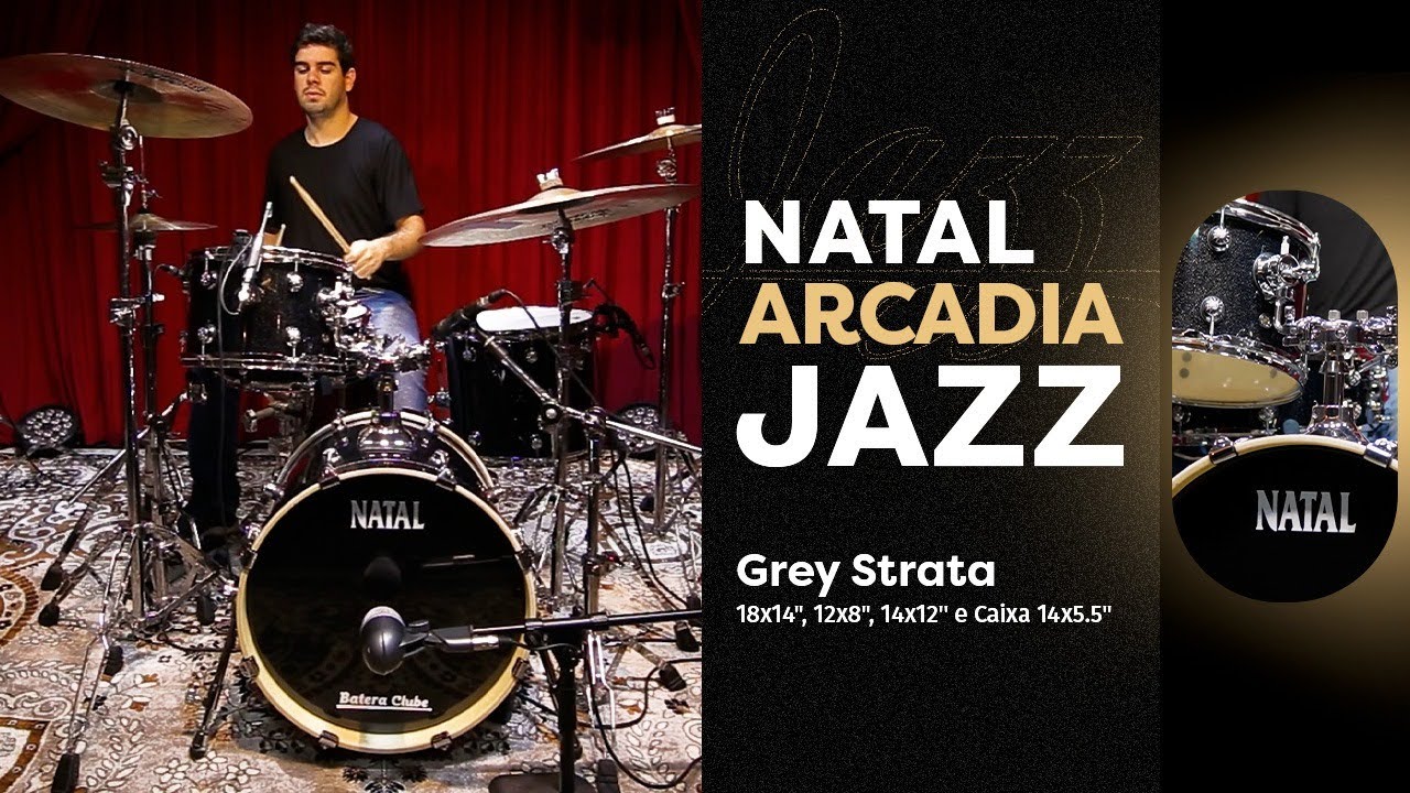 É NATAL! É a Batera Arcadia Jazz na cor Grey Strata