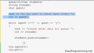 Easy Programming - Beginner C++ Tutorial - Using #include queue in C++ (33)