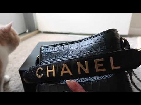 Chanel's Gabrielle Croc-Embossed Bag With Signature Strap