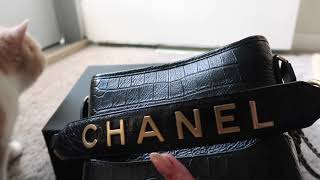 chanel gabrielle croc embossed price