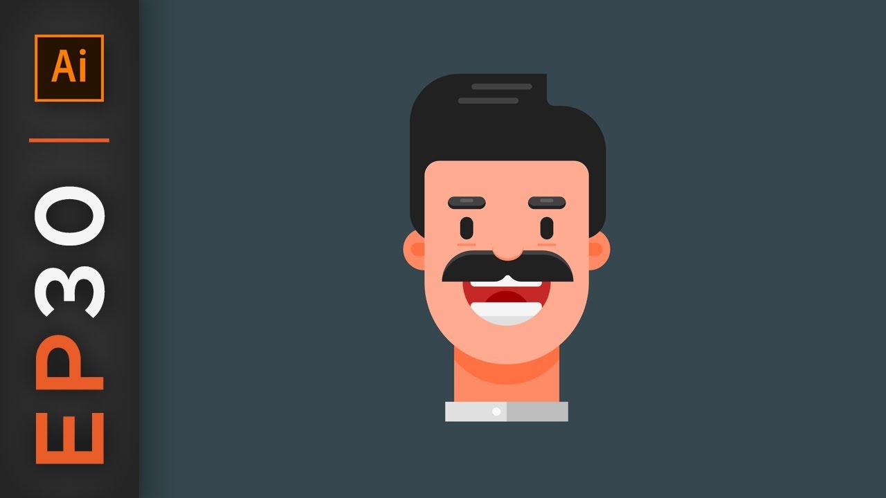 Draw Flat Icon Man in Adobe Illustrator | Adobe Illustrator Time-lapse