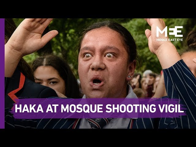 Schoolkids perform Haka in tribute of schoolmates killed in New Zealand mosque attacks class=