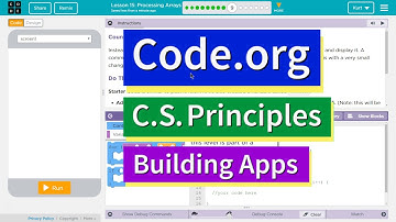 Processing Arrays Lesson 15.9 Tutorial with Answers Code.org CS Principles