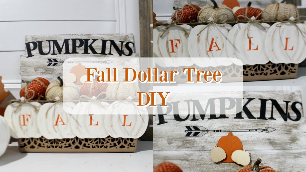 DOLLAR TREE DIY FALL DECOR | FARMHOUSE FALL DIY