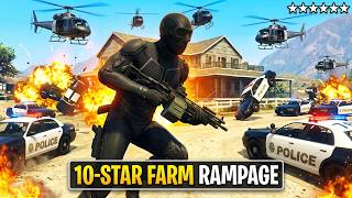 GTA 5 - Black Noir O'Neil Farm Rampage   Ten Star Escape