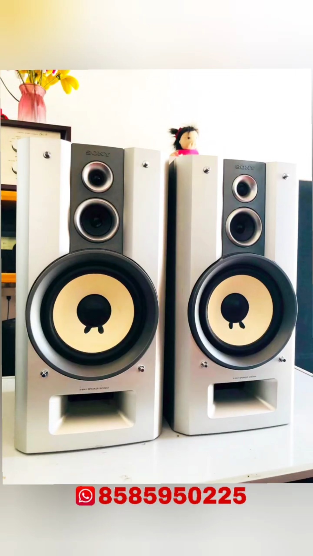 SONY SS-MD 717 POWERFUL 3 WAY BOOKSHELF SPEAKERS MADE #japan