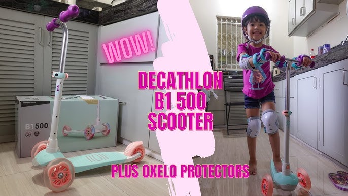 Decathlon Los Barrios - ¡Nuestra pequeña clienta Valeria nos enseña el  Patinete B1 Oxelo, ideal para niños de 2 a 4 años! Este patinete ayuda al  desarrollo psicomotor.