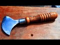 Making a half moon knife from an old bearing  craftsmen knife