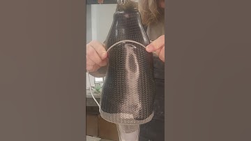 Another carbon fiber prosthetic socket, #prosthetics #carbon #carbonfiber #resin #lamination #soak