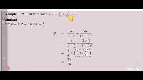 CLASS XI MATHS UNIT 5 Example 5.19