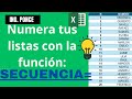 Crea secuencias numéricas con esta función SECUENCIA en Excel 📋