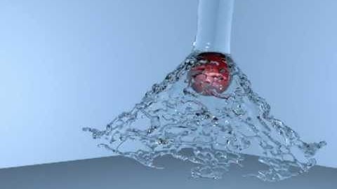 Fluid Simulation - Water on Sphere - RealFlow 3DS MAX 2012