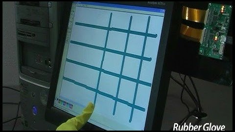 15" Projected Capacitive Touch Screen Gloved Hand Demo