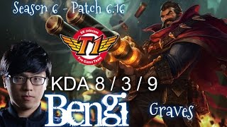 SKT T1 Bengi GRAVES vs TWITCH JUNGLE - Patch 6.16 KR Ranked | League of Legends