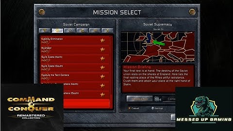 Command and Conquer Red Alert Remastered Soviet Mission #14 Soviet Supremacy