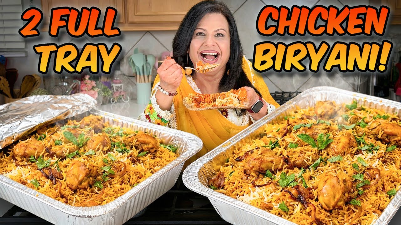 75 People ki 2 Full Tray Catering Style Chicken Biryani Recipe in Urdu Hindi - RKK