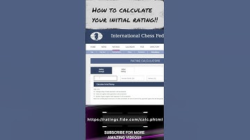 Initial FIDE Rating Calculator #shorts