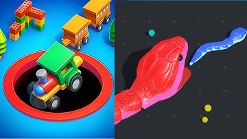 Snake Clash vs Whole in Hole - MAX LEVEL Gameplay Walkthrough (Android,iOS) NEW UPDATE Ep 1