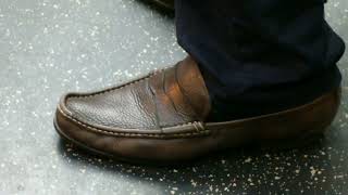 Soft Brown Loafers on the Train