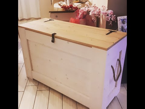 Baule o cassapanca in legno fai da te.  Trunk Diy