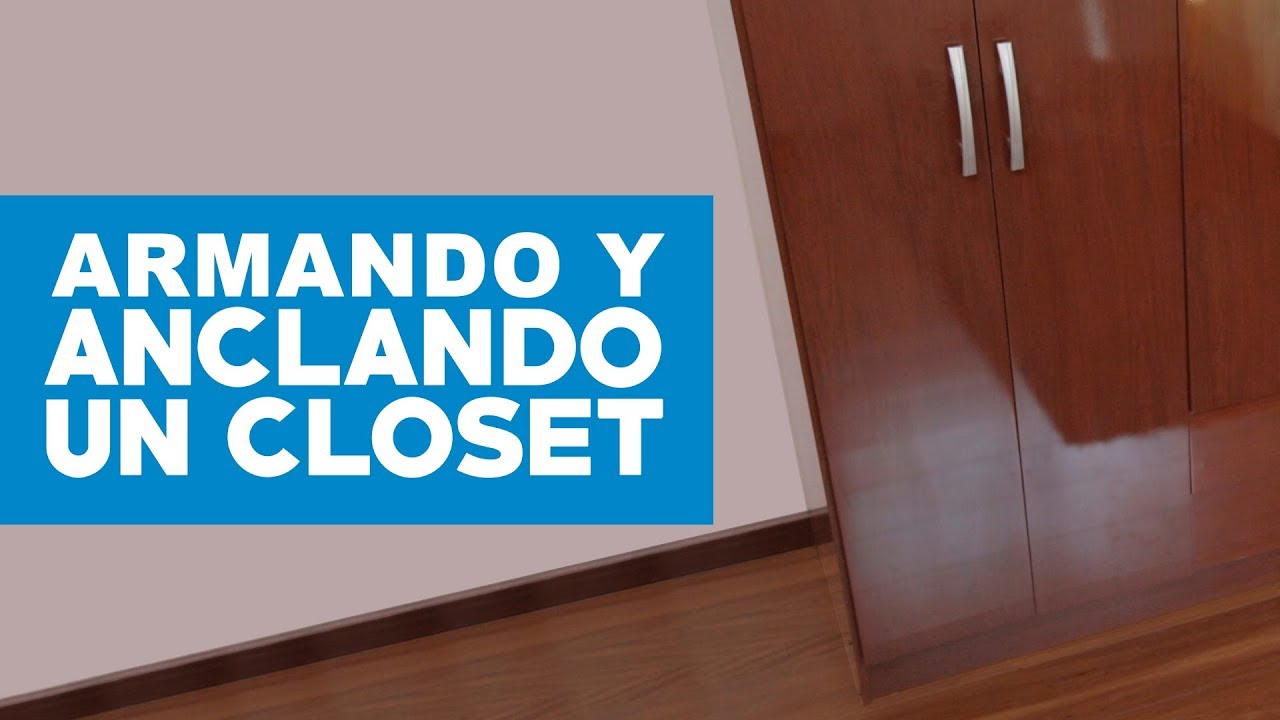 por qué soporte pobreza Cómo armar y anclar un closet a la pared - YouTube