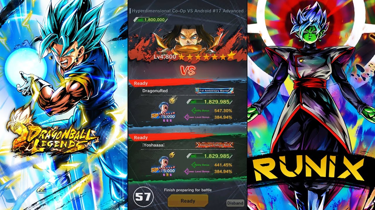 Dragon Ball Legends - Hyperdimensional Co-Op - Fight Against Despair - VS Android #17 - Advanced