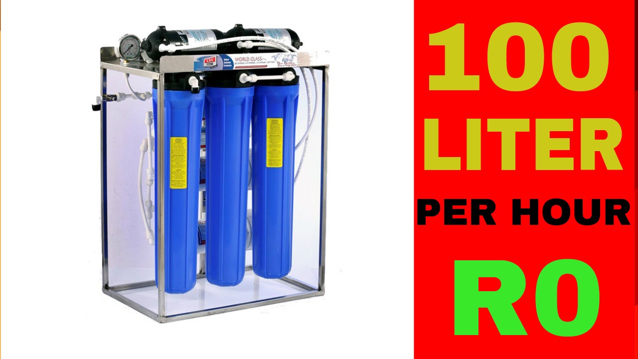 100 LPH COMMERCIAL RO WITH 300 GPD X 2 MEMBRANES