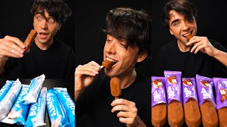 ASMR CANDY ICE CREAM BARS (BOUNTY & MILKA) CHOCOLATE 먹방 Eating Sounds