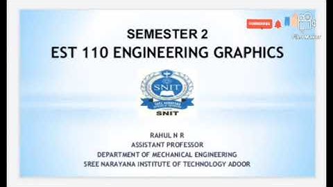 EST 110 ENGINEERING GRAPHICS- PROBLEM OF PERSPECTIVE PROJECTION LECTURE 21/05/2020