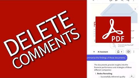 How to Delete Comment on Adobe Acrobat 2025?