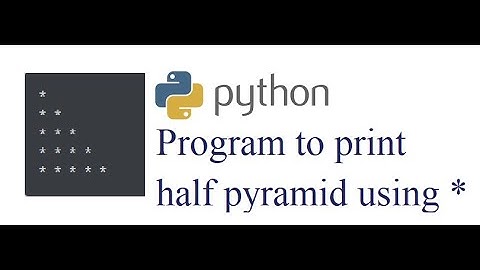 Python Program to print half pyramid using *