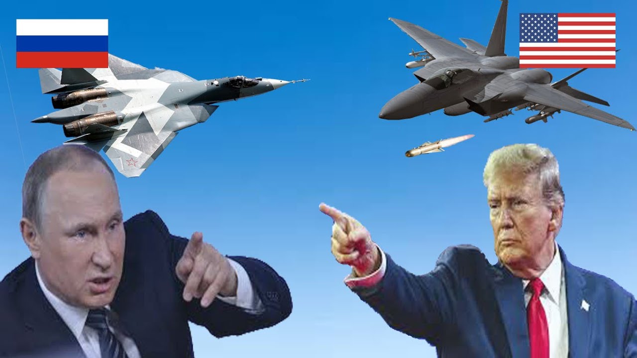 10 минут назад! Первый воздушный бой между американскими истребителями F-15SE и российскими истребит