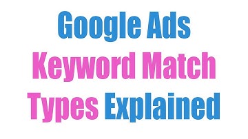 Google Ads Keyword Match Types Explained