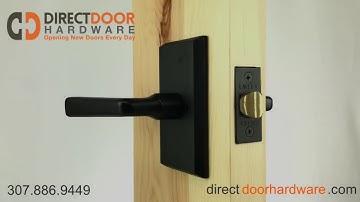 Emtek Sandcast Cimarron Lever with Style 3 Rosette in Flat Black