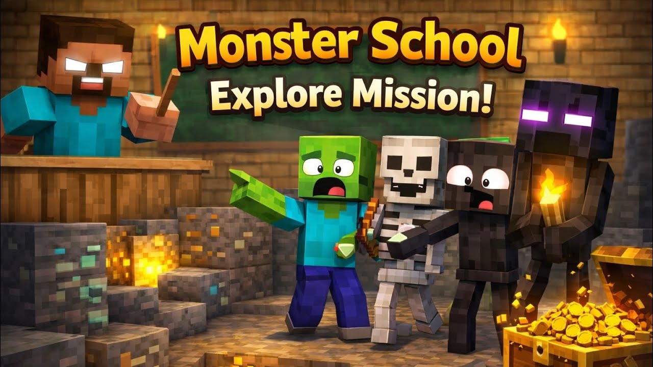 Monster School Explore Mission! | Minecraft Animation