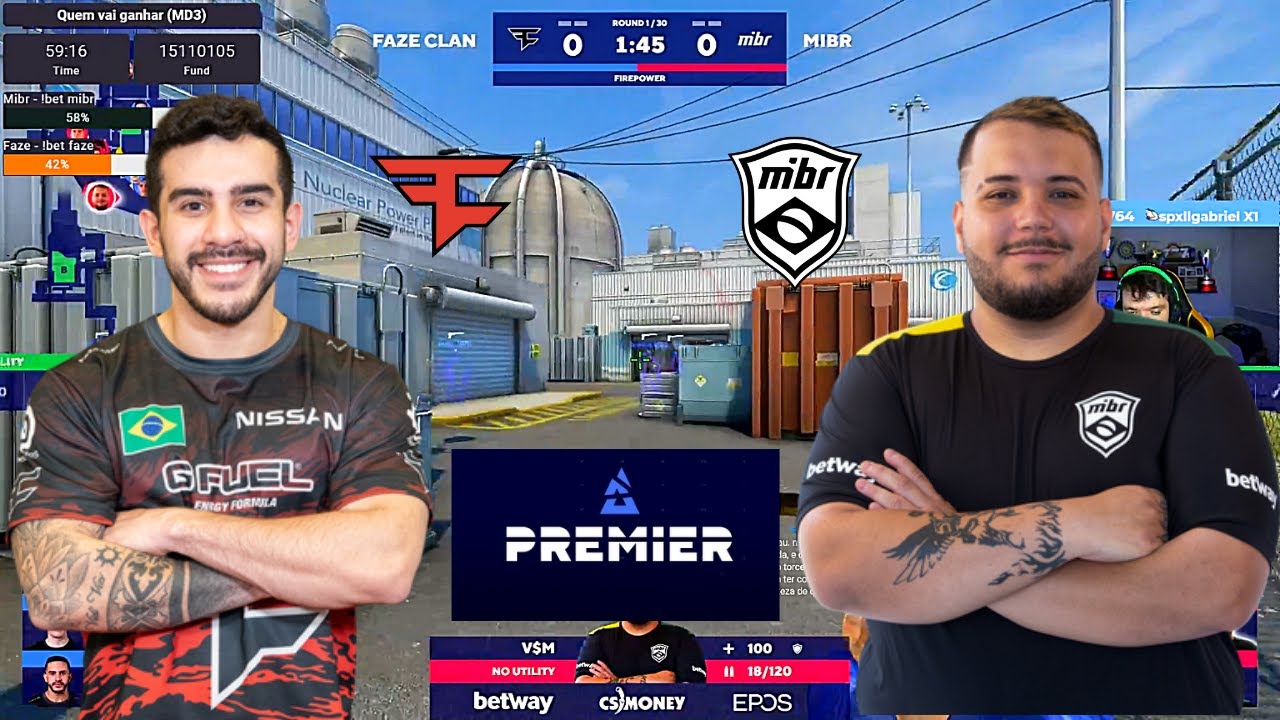 FAZE vs MIBR - NUKE map 1 - BLAST Premier Fall 2020 @Gaules