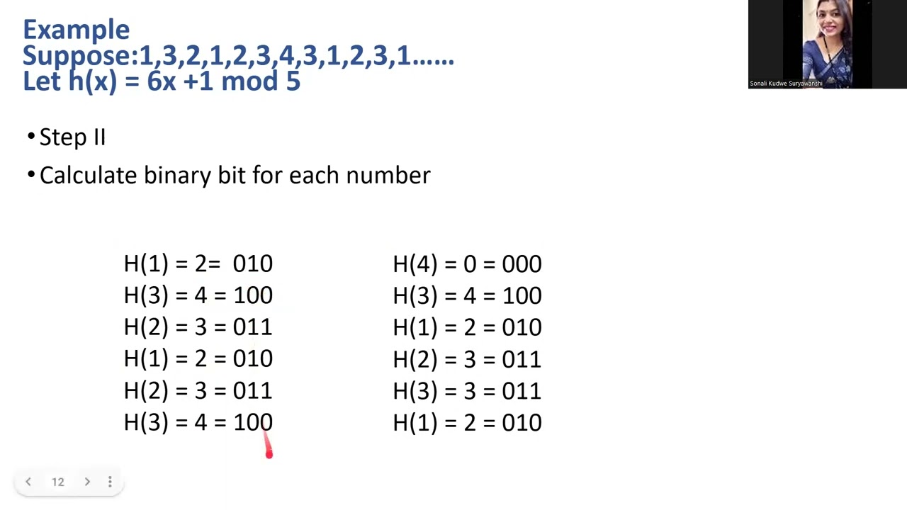Flajolet martin algorithm - count distinct element problem