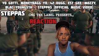 Yo Gotti, Moneybagg Yo, 42 Dugg, EST Gee, Mozzy, Blac Youngsta - Steppas [Music Video Reaction]