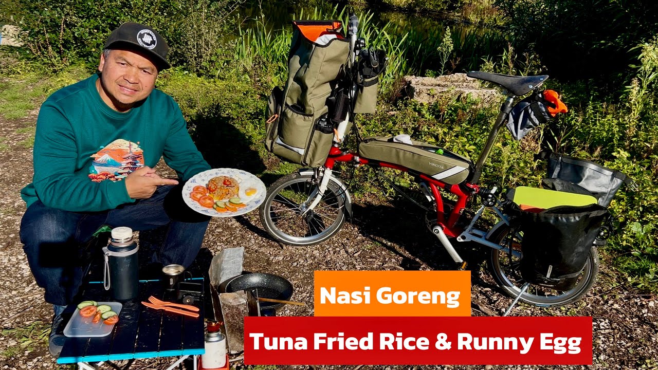 Slow Life in Early Autumn / Brompton Ride & Outdoor Breakfast, Tuna fried Rice & Runny Egg