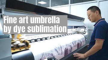 Fine art umbrella using dye sublimation