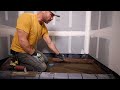 How i float a shower pan  old school tile shower build 2024 episode 2